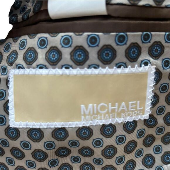Michael Kors Men's Brown 100% Camel Hair Blazer Size 44 Formal Two-Button - Picture 7 of 9
